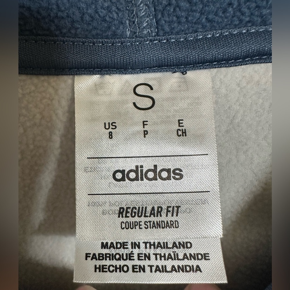 Adidas Kids Hoodie in Blue and Gray - Picture 2 of 5